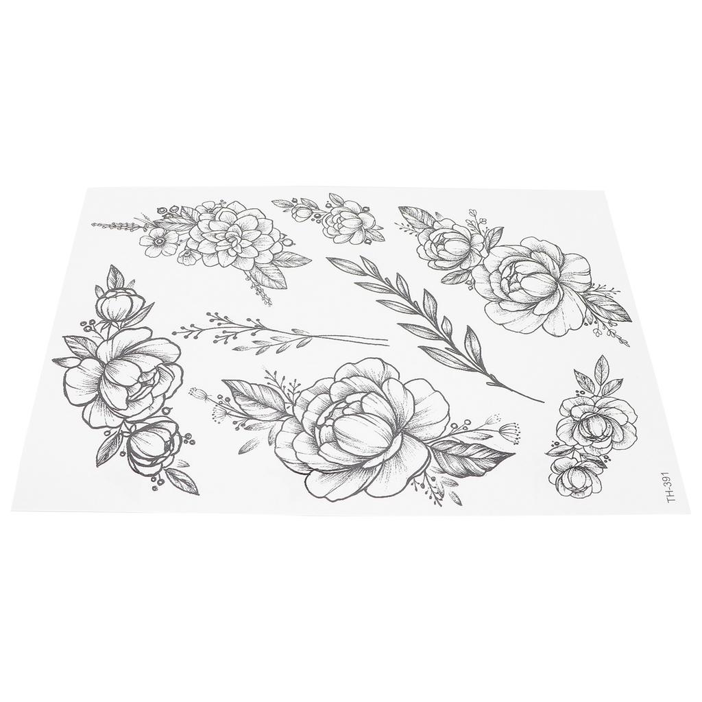 Temporäre Tattoos Frauen Wasserdicht Blume Lang Anhaltend Körper Fake Tattoo AufkleberTH 391