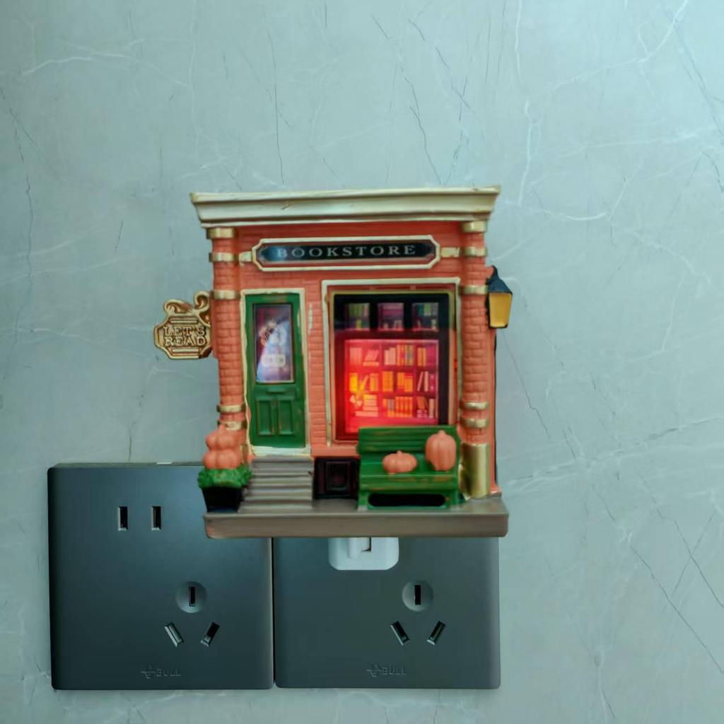 Resin Wall Hanging Night Light for Home Decoration - Christmas & Halloween Theme