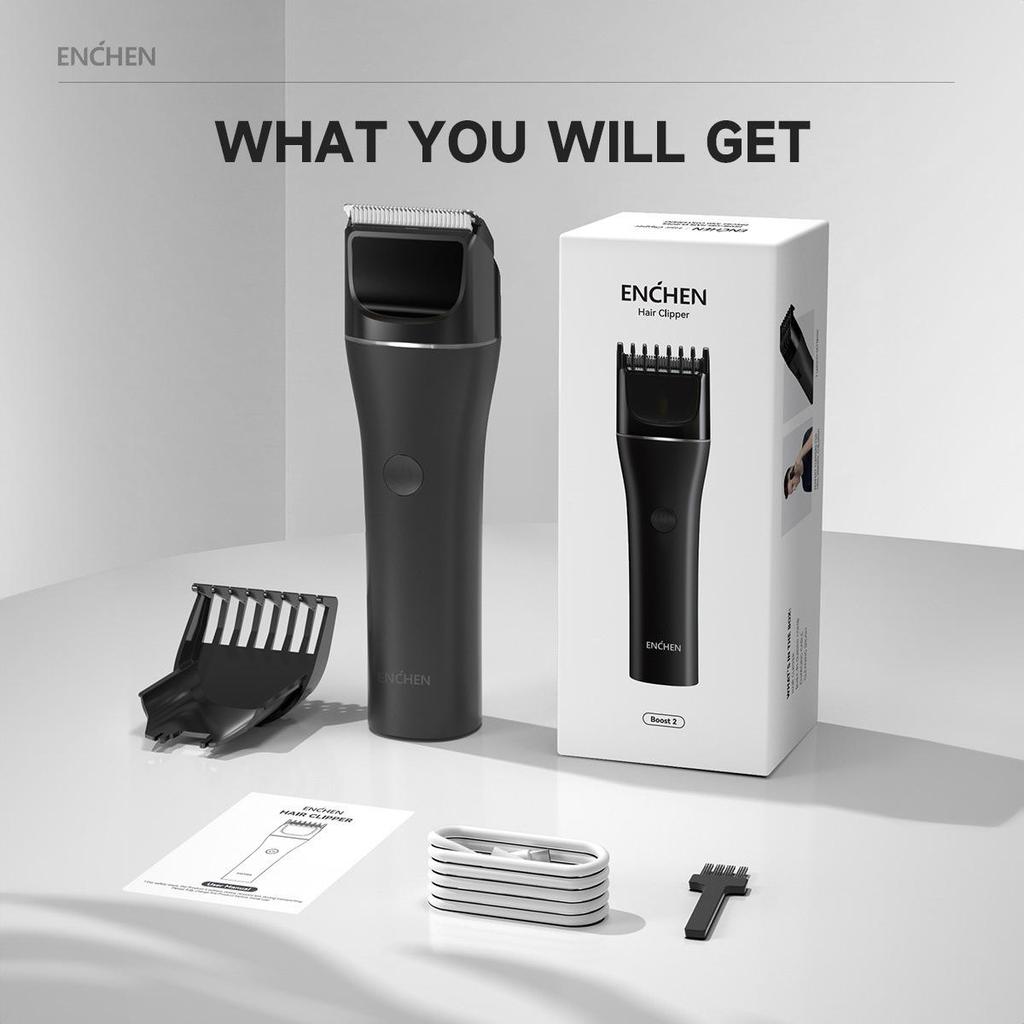 Xiaomi ENCHEN Boost 2 Tondeuse à Cheveux Machine de Coupe Tondeuse Rasoir Coupeur
