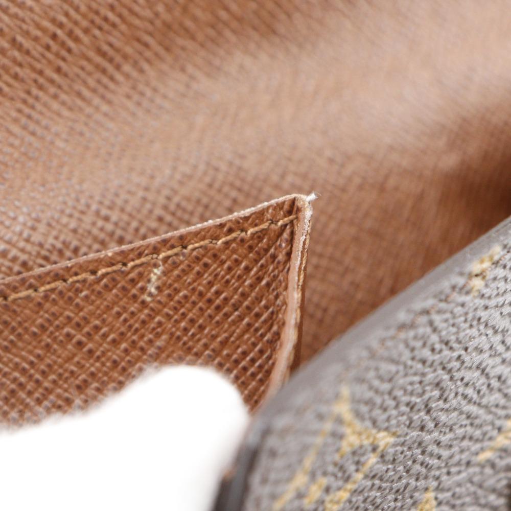 LOUIS VUITTON Porto Monevier Cartes Crdit Bi-Fold Wallet M61652 Double Sided Brown Monogram canvas unisex Used