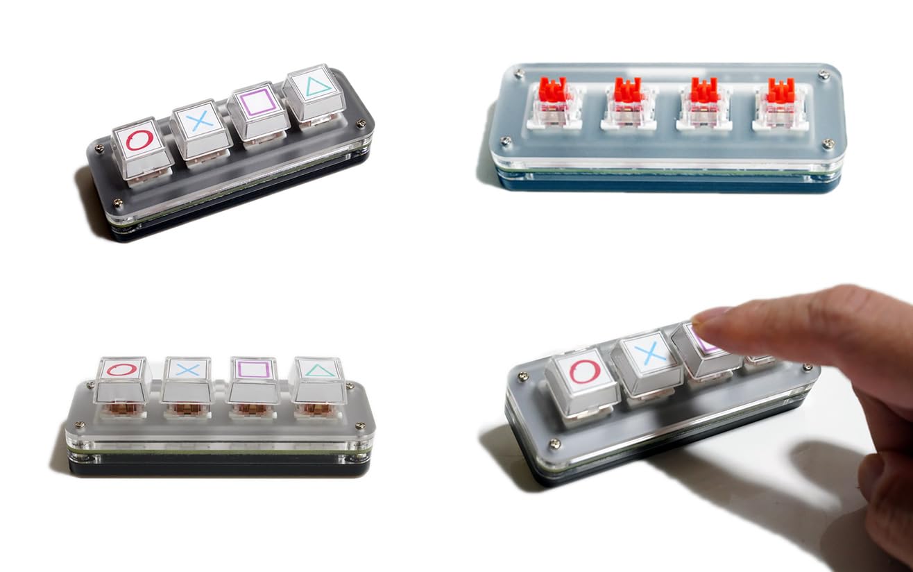 

XYZA 4-Button Programmable Keyboard Tinykeyboard 4-Button Custom XA-TK4CTM