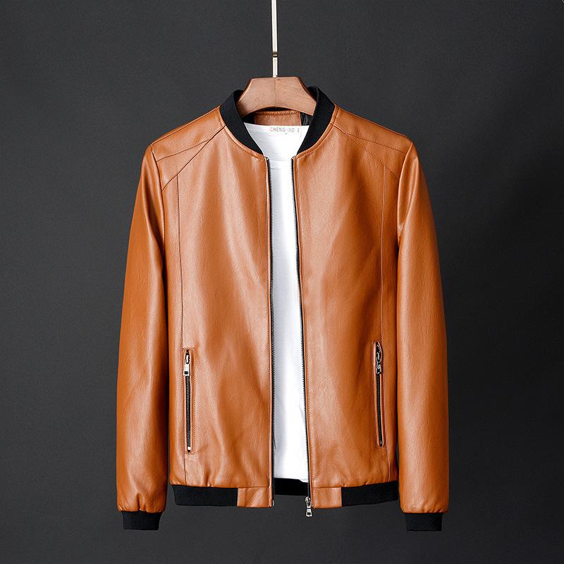 Große größe leder jacke herren leder jacke beliebte herbst neue männer schöne leder jacke schlank trend Koreanischen stil herbst mantel