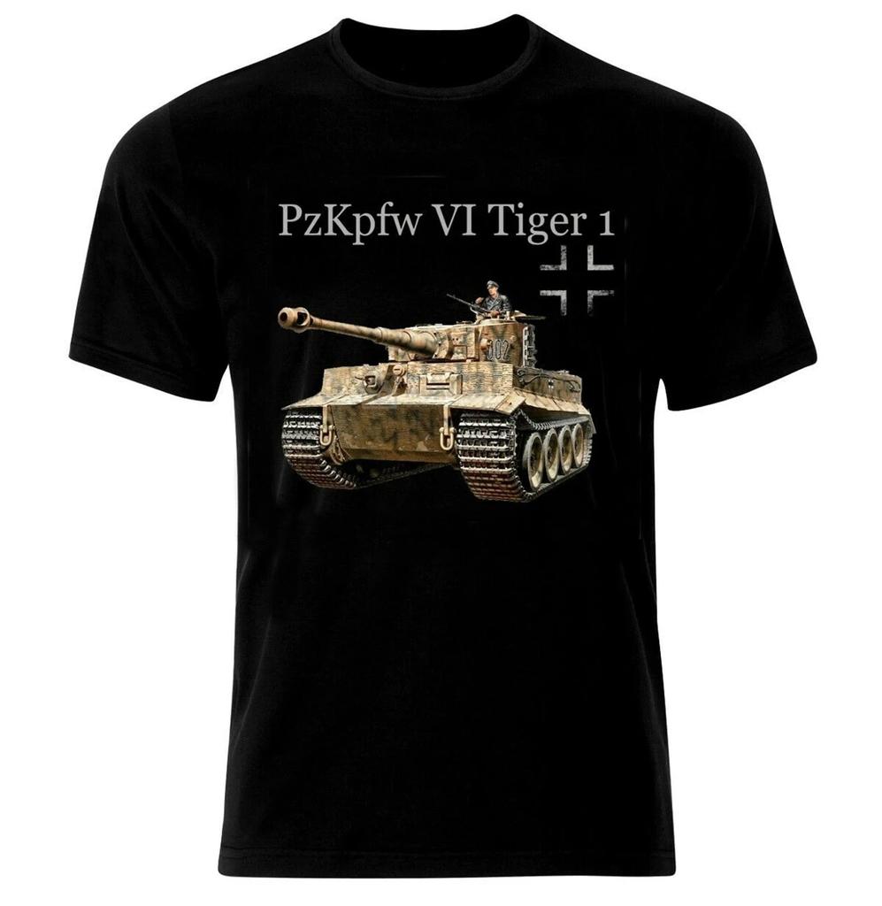Military Armour PzKpfw VI Panzer Tiger 1 Tank T-Shirt Summer Cotton Short Sleeve O-Neck Men Tee New Fashion Streetwear