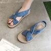 Summer New Women Sandals Weave Flats Shoes Bohemian Slippers 2025 Trend Casual Beach Flip Flops Woman Slides Sandalias