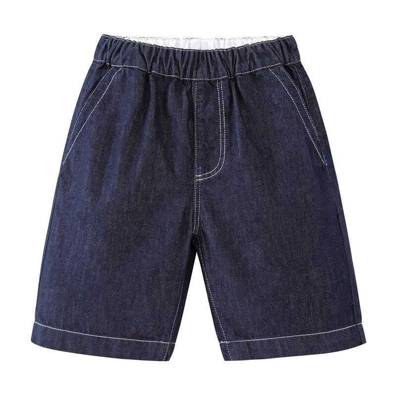 Minibala Boys' Cooling Soft Denim Knee-Length Shorts