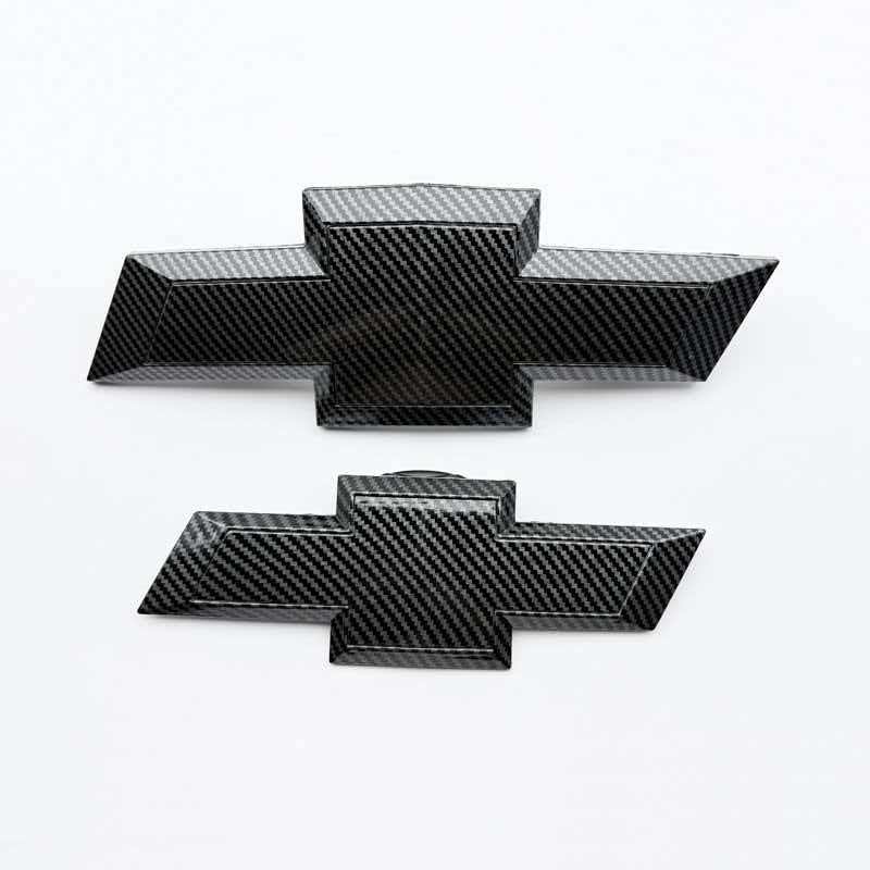2pcs for 2013-2015 Chevrolet Malibu Front & Rear Black Bowtie Emblem