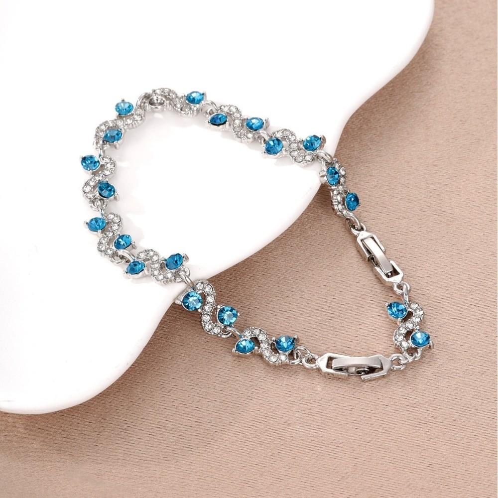 Sparkling Stones Women Bracelet Shining Zircon Bracelet Rhinestone Bracelet  Wedding Jewelry