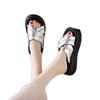 Cool Slippers Women's Summer Wear 2025 New Heightened Thick-soled Silver Slippers Internet Celebrity Fashion Versatile One-word Slippers