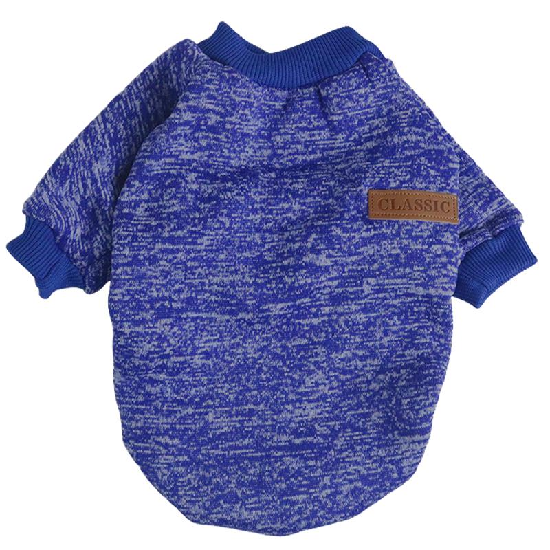 

Одежда для собак для средних и маленьких собак, щенков, мягкий свитер, осенне-зимняя теплая одежда, пальто для питомца, толстовка XS-2XL XS(1.0-1.5 kg) темно-синий