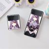 Luxury Case For Samsung Galaxy Z Flip 4 3 5G Black PC Hard Phone Cases Fashion Back Cover ZFlip Funda Anime Tokyo Ghoul Shell