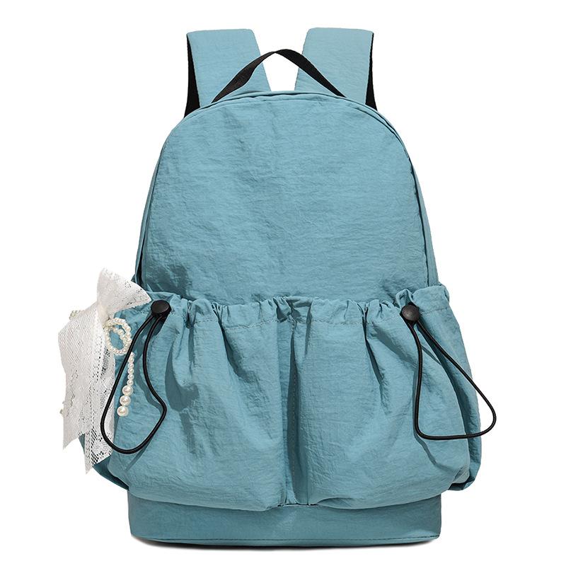 Schoolbag Korean version niche nylon backpack travel outdoor backpack simple, lightweight and versatile large-capacity student schoolbag spot