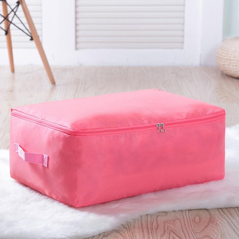 Travel Bedroom Storage Bag Solid Color Waterproof Moisture Resistant Quilt Clothes Oxford Cloth Storage Bag Quilt Duffel Handbag