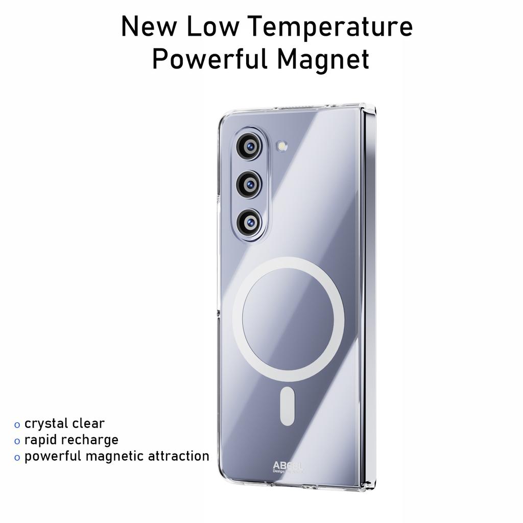 ABEEL For Samsung Galaxy Z Fold5 5G Magnetic Case Clear PC Anti Scratch Phone Cover