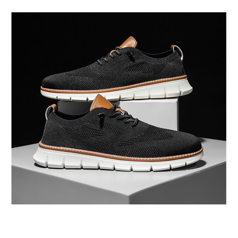 New Summer Men Sports Casual Shoes, British Style Minimalist Footwear, Lightweight Breathable Mesh Upper Men Shoes