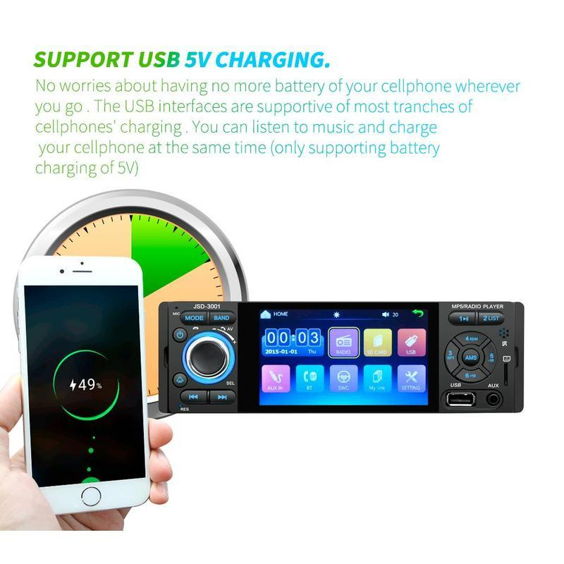 4.1 Inch Touch Screen MP5 Player Car Radio Autoradio Car Multimedia Bluetooth Fm Radio