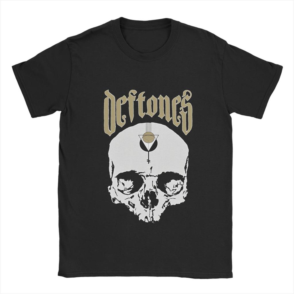 Men Vintage Rock and Rolls Deftones  T Shirts  Cotton Clothing Awesome Short Sleeve Crewneck Tee Shirt Big Size T-Shirts