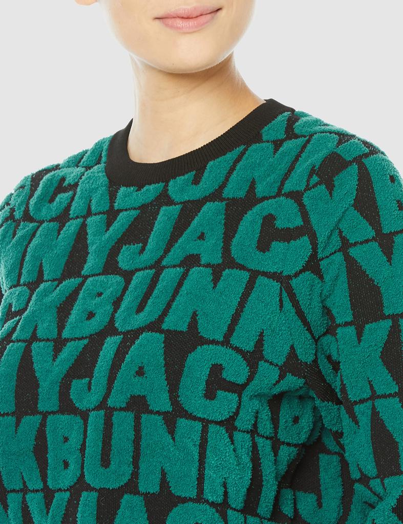 Jack Bunny Crew Neck Knit 12G1PLY Puffy Size Size Size S Women's Pullover, JQ, 140, Green, 0, (Product Code 263-1270016)