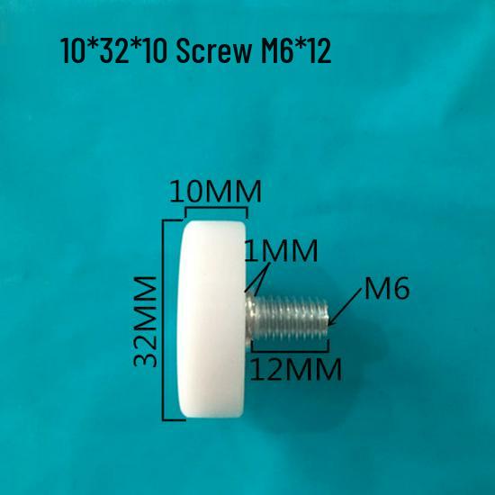 626 Rubber-Coated Nylon Roller with Shaft, 608 Bearing Pulley Wheel Guide