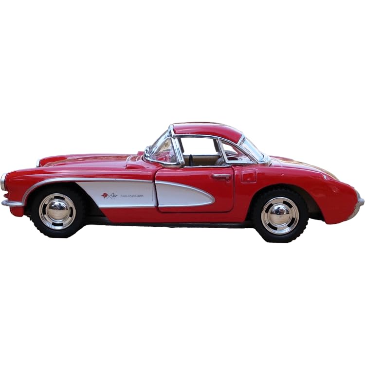 Scale 1957 Chevrolet Corvette Diecast Model Red 1/34 Car,