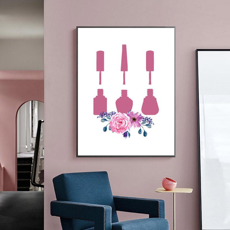 Nordic Nail Polish Color Beauty Salon Make-up Nástěnné umění Malba na plátno Plakáty a obrazy Nástěnné obrazy pro manikúru