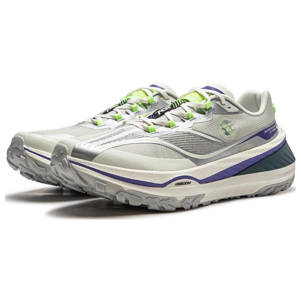 New LiNing Dilu Cushioning Anti Slip And Wear Resistant Low Top Running Shoes Men's Silver Gray ARNT003-7