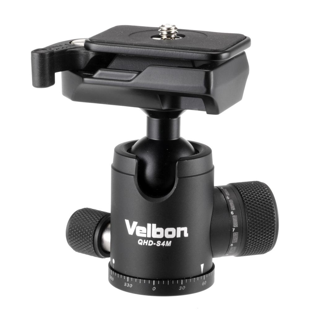 Velbon Compact Pan 34mm Base Frame Locking Torque Quick Release Part Number 271679 QHD-S4M Head, Diameter, System, Adjustment, Compatible, Aluminum,