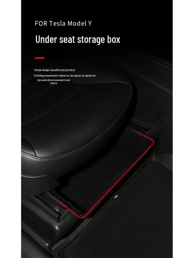 Under-Seat Storage Box for Tesla Model Y Luggage Compartment