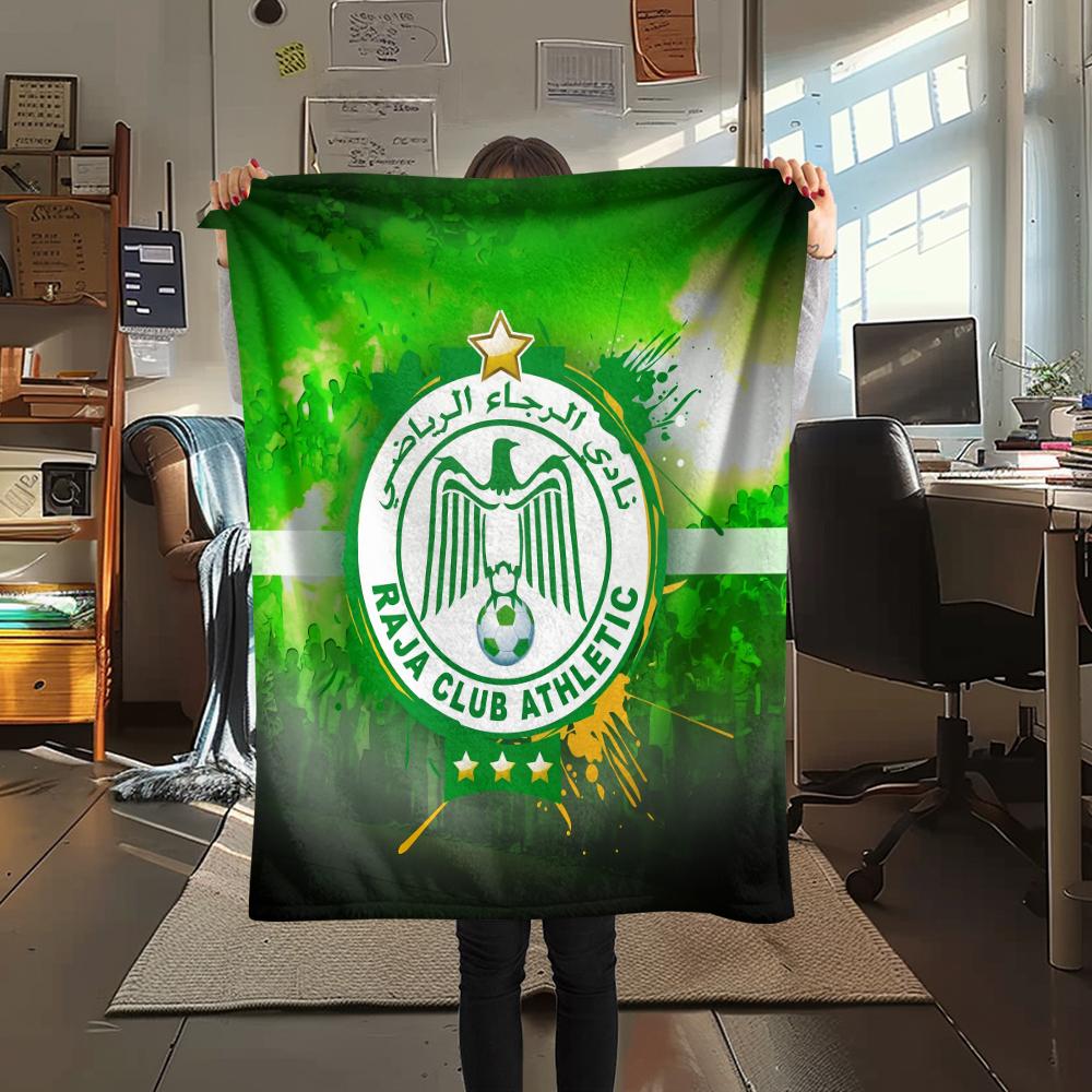Raja Club Athletic,pattern Flannel Blanket, High quality Comfortable for All Seasons, Home Decor, Warmth and Comfort, Perfect for Gifts.