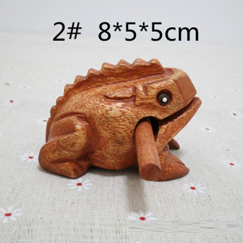 1Pc Thailand Frog Wood Carving Ornaments Hand-carved Toad Creative Vocal Toys Solid Wood Gifts Home Decor