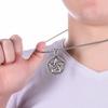 New Korean Style Fashionable Versatile Pentagram Pendant Necklace with Hollowed Out Moon Pentagram