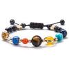 Top-Selling Galaxy Solar System Bracelet: Natural Stone Beads, 8 Planets, Guardian Star, Seven Chakra Bangle