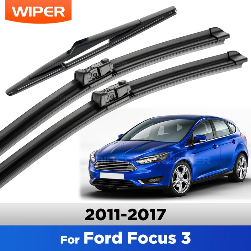 Windshield Windscreen Wiper Blades For Ford Focus 3 Hatchback Front Rear Window 2011 2012 2013 2014 2015 2016 2017