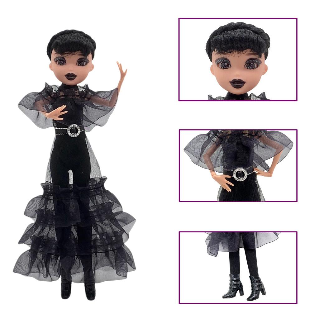 25cm Wednesday Addams Cute Action Figure Children Toys Addams Family Anime BJD Doll Room Decoration DIY Model Birthday Gifts