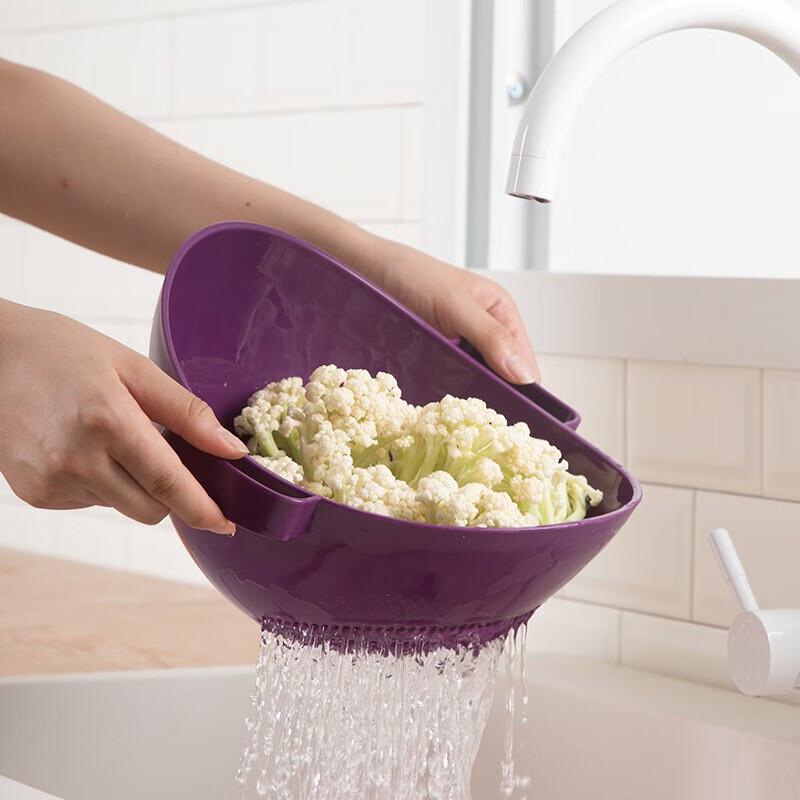 CHAHUA Thickened Plastic Drain Basket for Fruit Washing