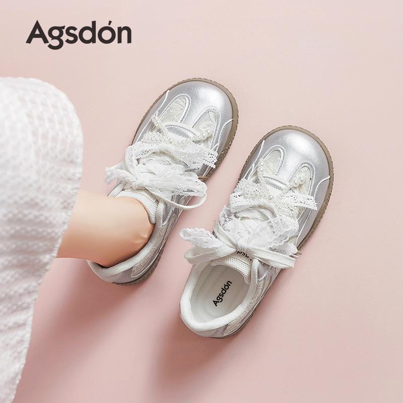 Augustine Silver Dexun Shoes Women's 2025 New Autumn Ballet Style Fashion Casual Board Shoes Platform Sports Shoes