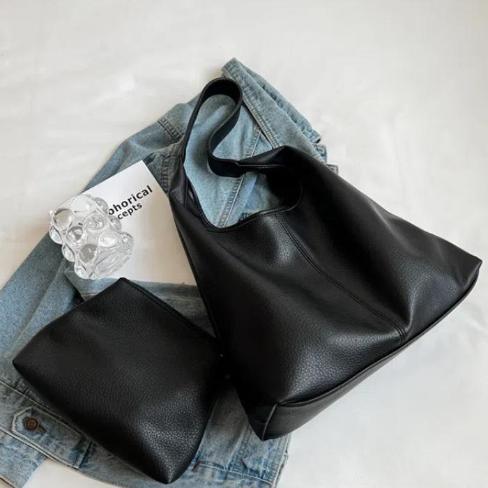 2Pcs Set Large Capacity Women Handbag 2024 New Fashion Shoulder Bag High Quality Bucket Bag Designer Brand Tote Bag