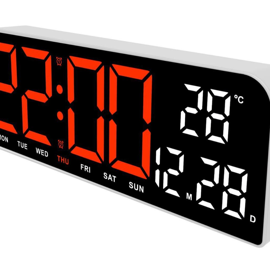 Large LED Desktop Alarm Clock with Hanging Option - Creative Table Clock with Simple Design