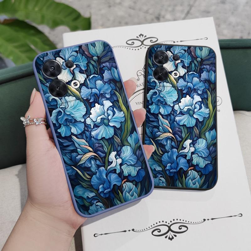 Orchis Orris Phone Case For OPPO Reno 12 11 12F 11F 10 8 8T 8Z 7 7Z 6 5 Pro 4G 5G Pro Plus Liquid Silicone Cover