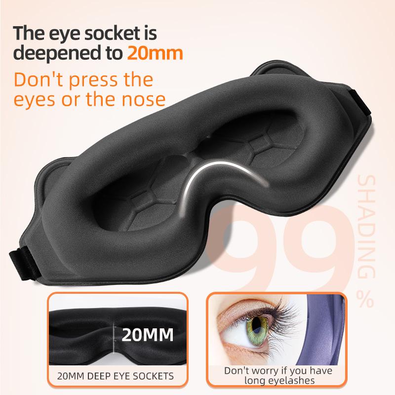 Xiaomi Maschera per Dormire Mascherina per Occhi Benda Occhi Maschera Occhi Leggera da Viaggio per Maschera per Occhi 3D Maschera per Dormire Cerotto Notturno per Dormire Maschera per Occhi Portatile
