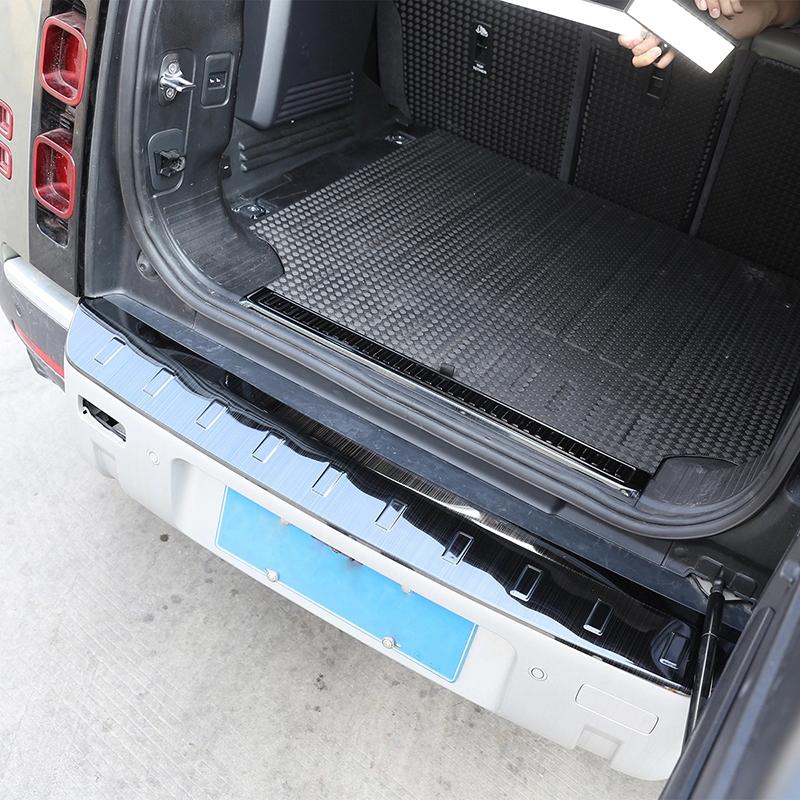 Stainless Steel External Rear Bumper Guard Plate Protect Cover Trim,For Land Rover Defender 110 130 2020-2021,Car Accessories