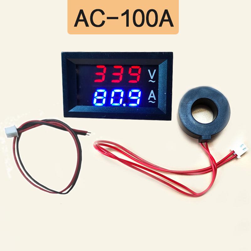 10A 50A 100A 220V Voltage Current Meter Tester AC 50-500V Digital LCD Voltmeter Ammeter Detector Current Transformer