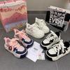 Thick-soled small muffin bottom spring new breathable casual shoes color matching niche board shoes