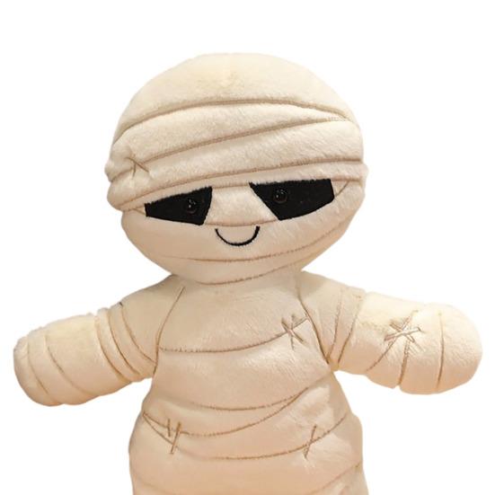 Pumpkin Shaped Plush Decor Halloween Pillow, Mummy Doll Toy, Soft Stuffed Decorative Toys Doll, Cushions for Sofa And Home For