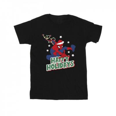 Girls Happy Holidays Cotton T-Shirt