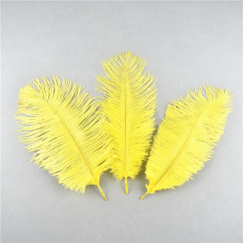 10Pcs Natural Dyed Fluffy Soft Ostrich Feather For Craft Diy Needlework Feathers Jewelry Making Dress Wedding Decoration 25-30Cm