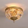 Light Luxury Atmosphere Full Copper Crystal Ceiling Lamp Living Room Bedroom Dining Cloakroom Warm Lamp