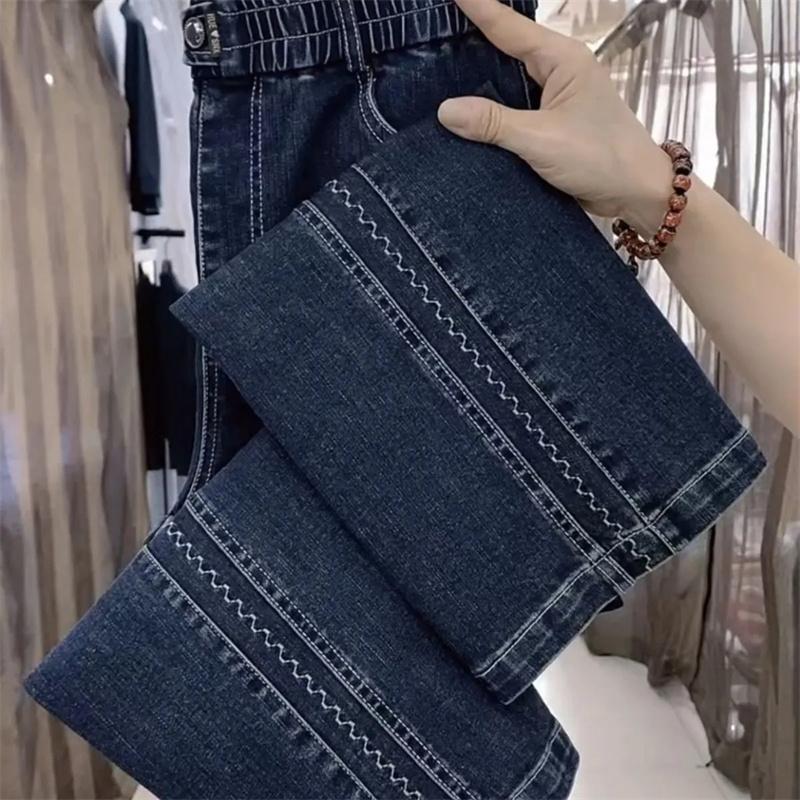 Autumn Korean Jeans Women's Elastic High Waist Jeans Fashion Wild Women Stretch Pants Wome Denim Pants Lady Trousers