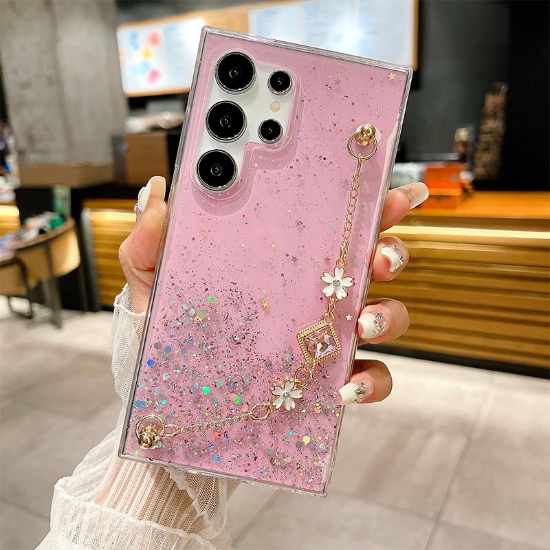 

Glitter Bracelet Cover Case For Samsung Galaxy S26 Ultra S25 S24 FE S23 S22 S21 Plus A14 A15 A16 A35 A55 A54 A34 A36 A56 For Galaxy A14