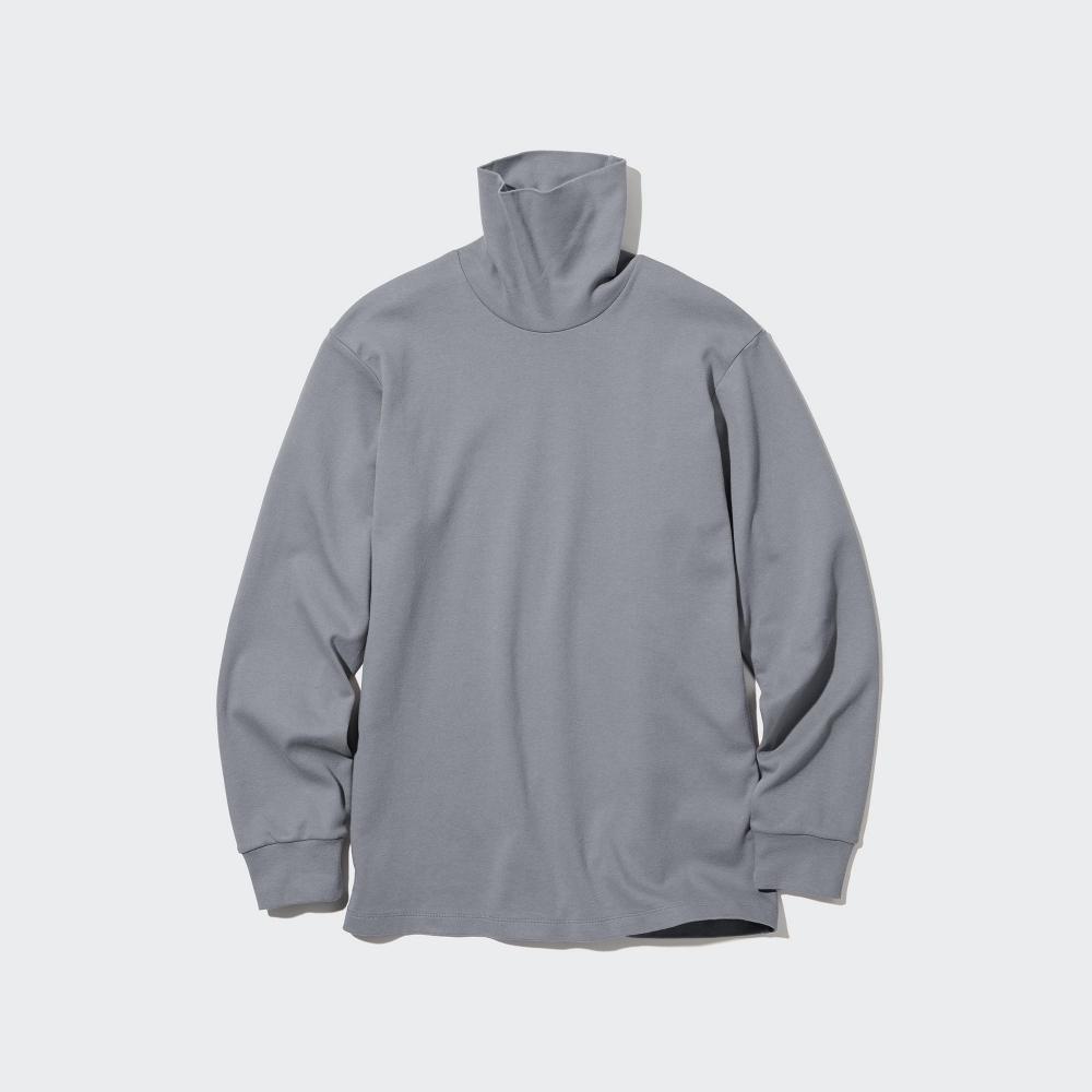 

Водолазка UNIQLO с мягким начесом, футболка с длинными рукавами 06 GRAY/MEN M