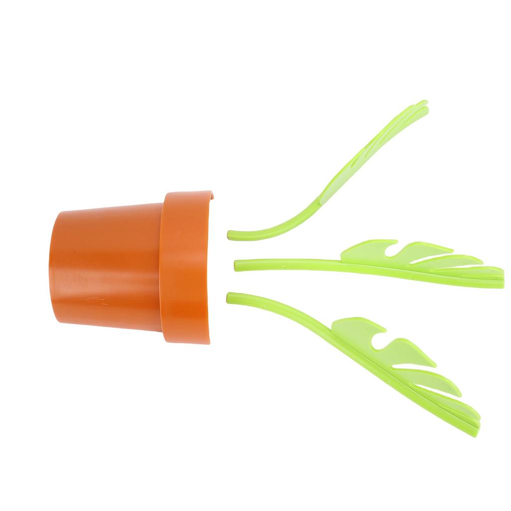 Leaf Shaped Bathroom Mirror Organizer Space Saving Stylish Multifunctional Toothbrush Holders for